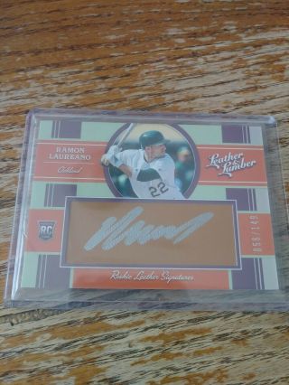 2019 Leather And Lumber Ramon Laureano Auto Rookie Leather Signatures