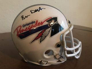 Orlando Renegades Usfl Signed Autographed Mini Helmet - Bruce Dehaven