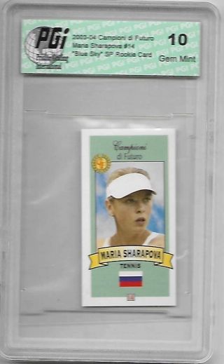 2003 - 04 Maria Sharapova Future Champion 14 Blue Sky Sp Rookie Tennis Gem