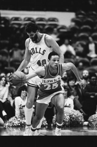 LD30 - 7 1984 NBA Chicago Bulls Atlanta Hawks Doc Rivers (49) ORIG 35MM NEGATIVES 6