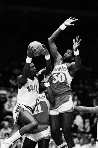 LD30 - 7 1984 NBA Chicago Bulls Atlanta Hawks Doc Rivers (49) ORIG 35MM NEGATIVES 7