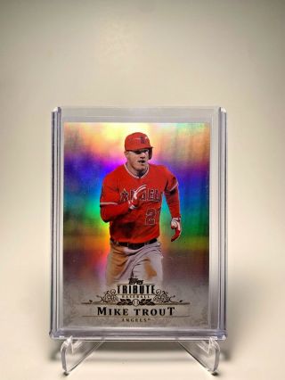 2013 Topps Tribute 48 Mike Trout Los Angeles Angels Refractor
