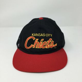 Vintage Kansas City Chiefs Nfl Sports Specialties Scripts Snapback Hat