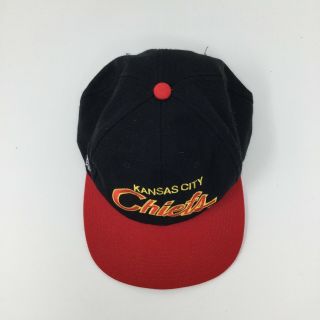 Vintage Kansas City Chiefs NFL Sports Specialties Scripts Snapback Hat 2