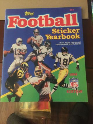 1985 Topps Football Sticker Book.  Totally Complete All Stickers.  1 Of A Kind
