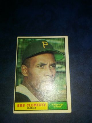 1961 Topps Roberto Clemente Pittsburgh Pirates 388 Baseball Card 2