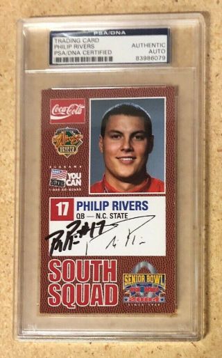 Philip Rivers Signed 2004 Autographed Rc Chargers Psa/dna Authentic Slabbed