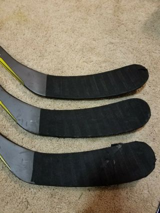 3 Pack Ccm Tacks Left Lh 85 Flex Penguins Pro Stock Hockey Sticks Wil