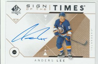 2018 - 19 Sp Authentic Sign Of The Times Anders Lee