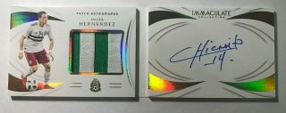2018 - 19 Panini Immaculate Patch Auto Autograph Booklet : Javier Hernandez 49/49