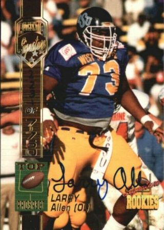 1994 Signature Rookies Autographs 4 Larry Allen /7750