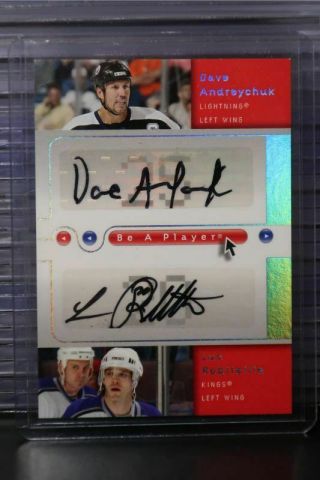 2005 - 06 Ud Be A Player Dave Andreychuk Luc Robitaille Dual Auto Autograph Bb