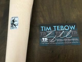 Tim Tebow GAME ISSUED 2018 DOVE TAIL BAT autograph SIGNED Mets Gators TEBOW 6