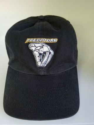 Vintage Nashville Predators Hat/cap By Twin Enterprise Adjustable Nhl Old Logo