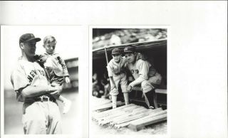 Babe Ruth & Lou Gehrig Ny Yankees Baseball George Brace 5x7 Photos Kids