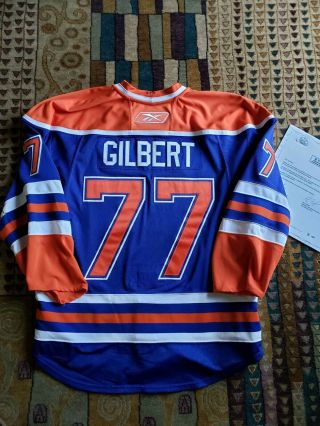 2010 - 11 Tom Gilbert Edmonton Oilers Game Worn Jersey