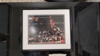 Michael Jordan Signed Autographed 1988 Gatorade Slam Dunk Framed Photo Uda