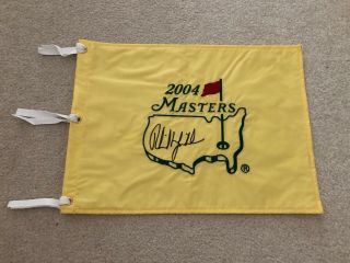 Phil Mickelson 2004 Masters Champion Signed Autographed Masters Pin Flag