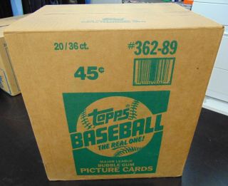 1989 Topps Baseball Wax Case / Smoltz,  Johnson,  Biggio Rookies
