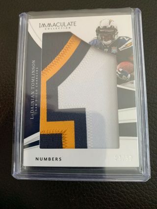 2018 Immaculate Ladainian Tomlinson Numbers Card 24/50