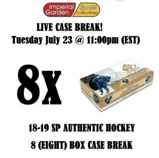 18 - 19 Sp Authentic 8 (eight) Box Case Break 1355 - Winnipeg Jets