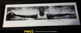 Michael Jordan Signed & Framed 20th Anniversary Wings Lithograph /123 Uda (pwcc)