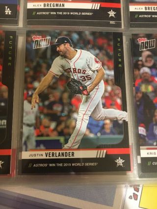 Justin Verlander 2019 Topps Now Futures World Series Mystery Auto /25 Astros Sp