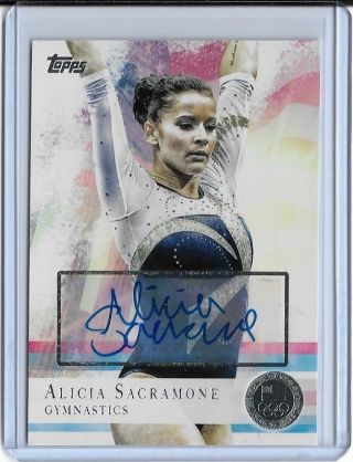 2012 Topps Olympic Alicia Sacramone Silver Autograph Auto Card 23/30 Gymnastics