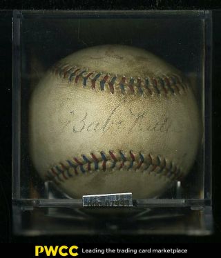 Babe Ruth Single Signed Oal Baseball Sweet Spot Auto,  Rotman (pwcc)