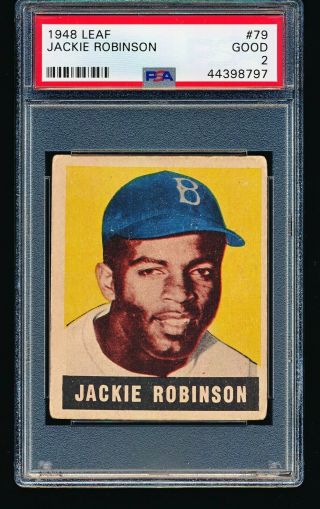 1948 Leaf Jackie Robinson Rc 79 Psa 2