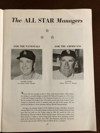 1960 MLB All Star Game Official Program at Yankee Stadium 5