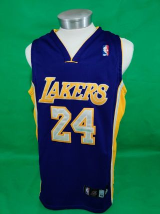 Adidas Authentic Kobe Bryant Los Angeles Lakers 24 Jersey Nba Purple Gold Sz 48