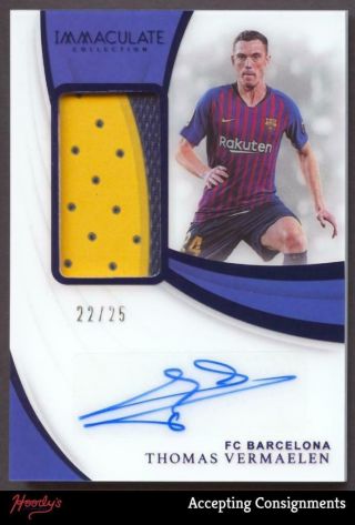 2018 - 19 Immaculate Sapphire 36 Thomas Vermaelen Auto 2 - Color Patch Relic 22/25