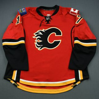 2007 - 08 Eric Godard Calgary Flames Game Issued Hockey Jersey Reebok Meigray