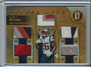 2019 Panini Gold Standard Sony Michel Mother Lode X5 Patch Tag 37/49 Patriots