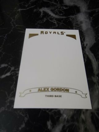 2006 Topps Gold Blank Alex Gordon Error Card Rare