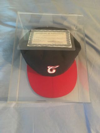 Signed Game Frank Thomas Chicago White Sox Hat