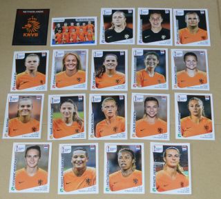Panini Womens World Cup 2019 | Netherlands Holland Set (19 Stickers = 385 - 403)