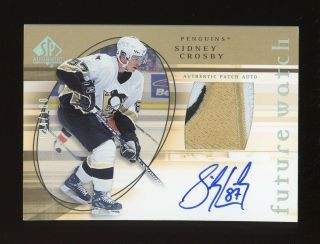 2005 - 06 Sp Authentic Future Watch Sidney Crosby Rpa Rc 3 - Color Patch Auto /100