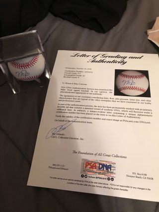Mike Trout Autographed Signed Omlb Baseball Psa Authenticated 9.  5 Grade Angels