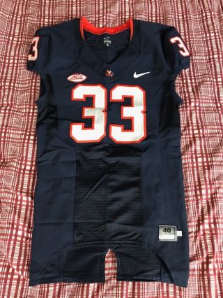 Virginia Cavaliers Uva Nike Authentic Game Worn Issued Jersey 40 Pro Cut