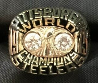1975 Pittsburgh Steelers Bowl X Championship Ring Harris Balfour 10k 43.  1g