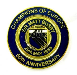 Manchester United 1968 Champions Of Europe 50th Anniversary Pin Badge