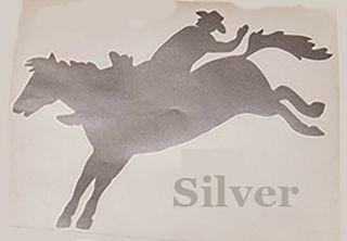 Window Decals - Classic Bareback Rider - rodeo - PRCA Your choice of colors - A 4