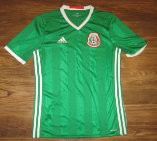 Mexico National Team Boys Soccer Jersey,  Logo,  Addias,  Green,  Size Xl,  Euc