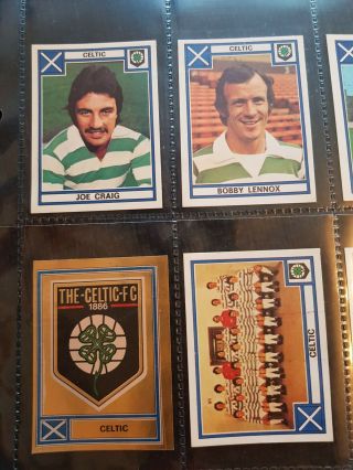 Panini Football 78 - Celtic X 17 Stickers - Complete Team Set