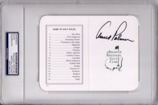 Psa/dna Arnold Palmer Autographed - Signed Real Augusta National Scorecard 3908065