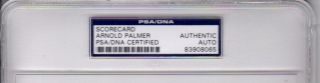 PSA/DNA ARNOLD PALMER AUTOGRAPHED - SIGNED REAL AUGUSTA NATIONAL SCORECARD 3908065 4
