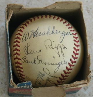 1939 Cincinnati Reds Nl Champs Team Signed Baseball - Bold Hershberger