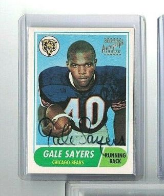 1997 Topps Stars Rookie Reprints Gale Sayers Autograph Card Chicago Bears Auto